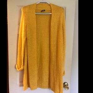 Yellow cardigan